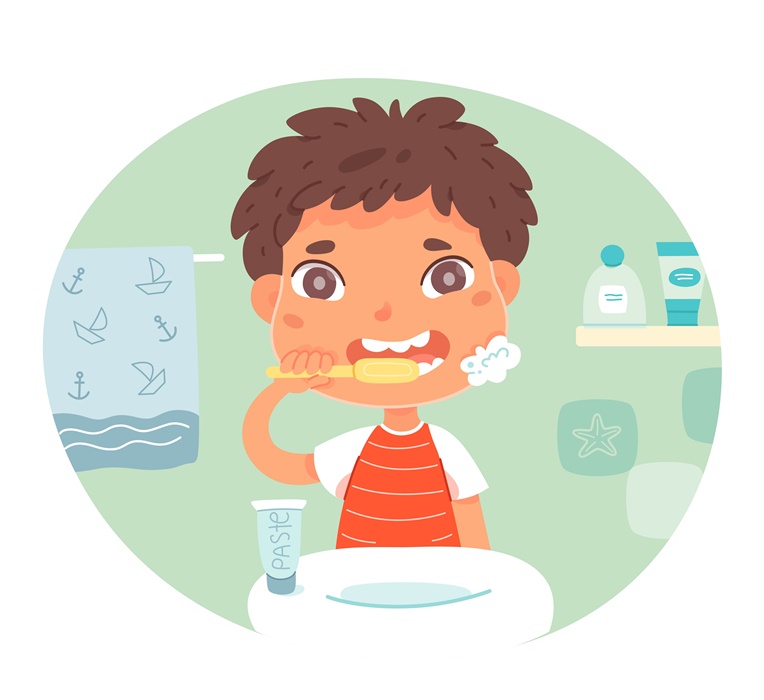 brushing teeth
