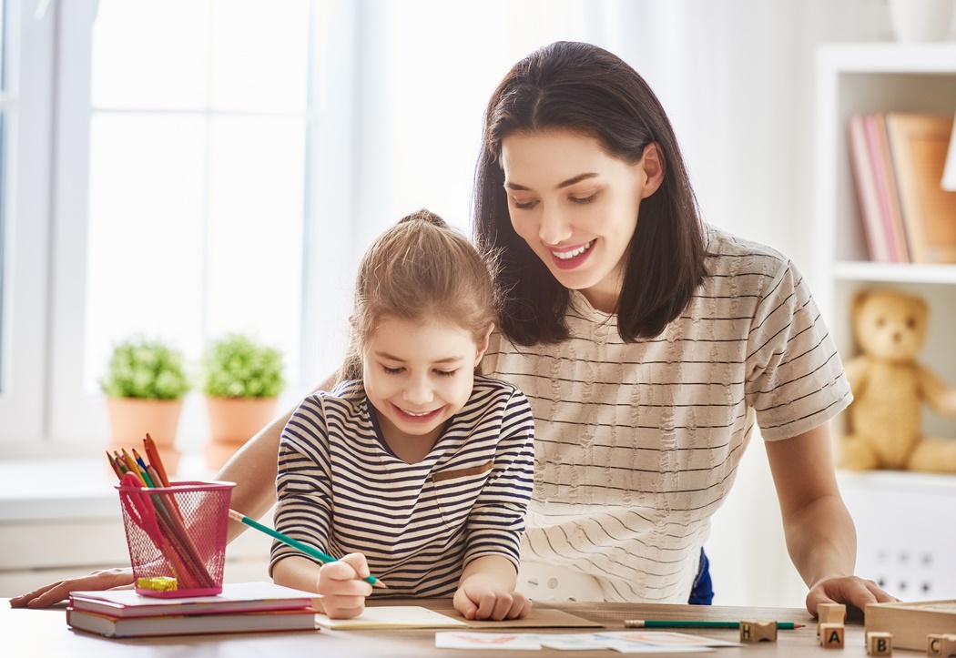 mum watching her child