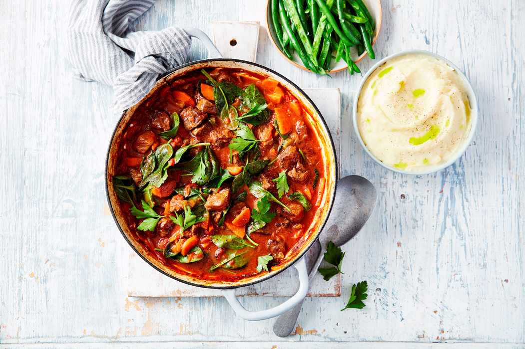 BEEF CASSEROLE WITH SWEET POTATO AND CHICKPEAS