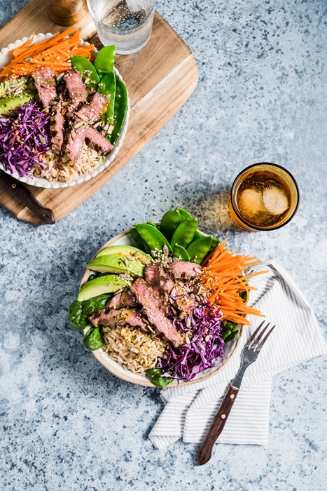 beef rice salad