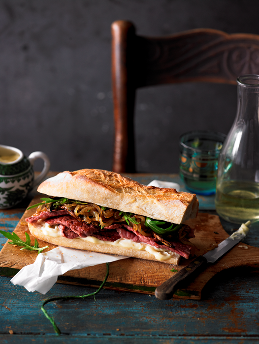 gourmet steak sandwich