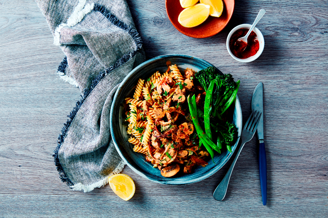 healthy beef stroganoff