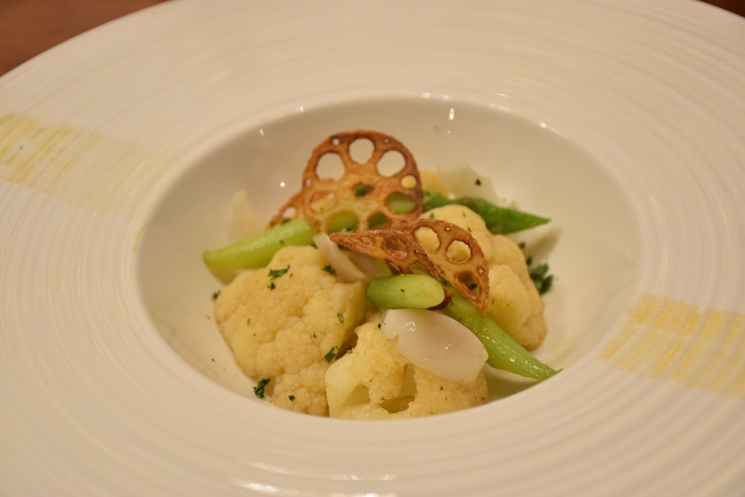 Spanish Cauliflower with Lotus Root and Seasonal Vegetables