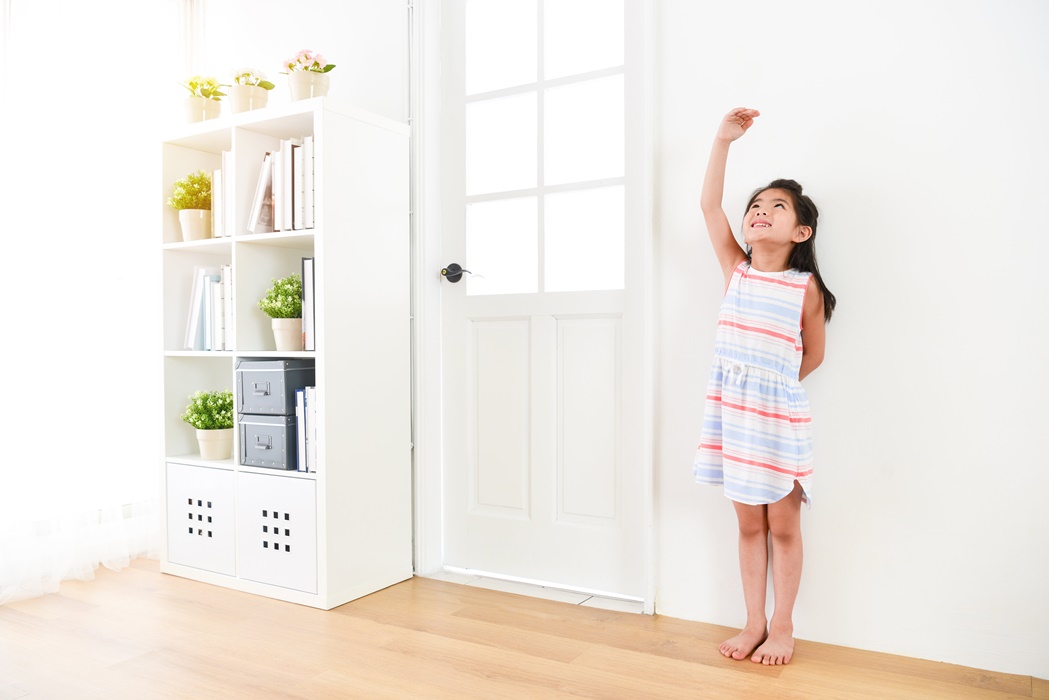 little girl kid children standing in wooden floor