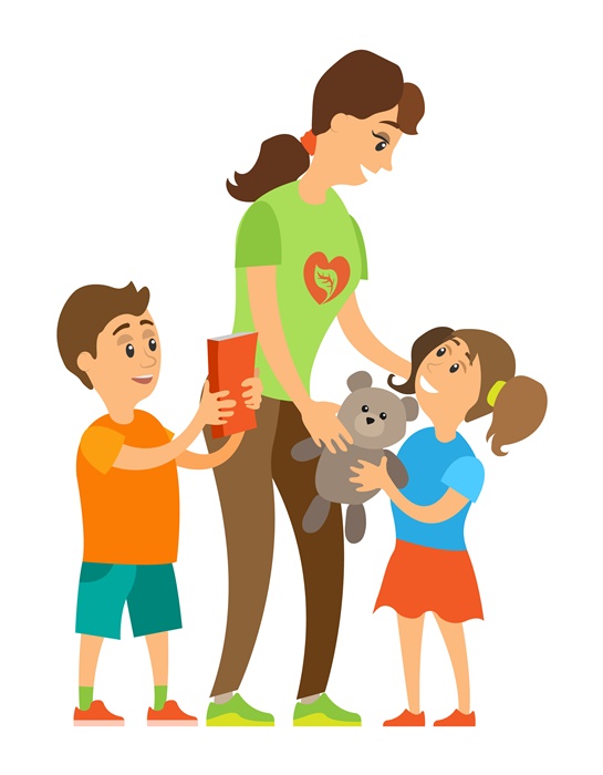 Sharing to Orphans, Children Vector