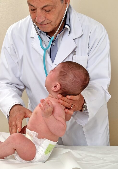 baby with doctor