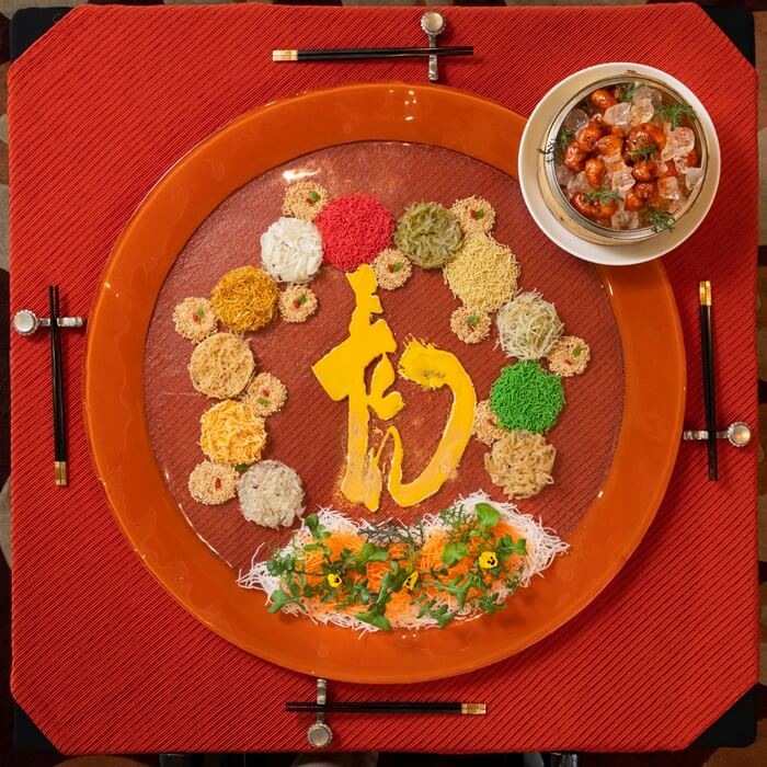 CNY Signature Dish - Crispy Miyazaki Wagyu Beef Yee Sang (1)