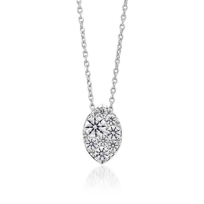 Hearts On Fire - Tessa Diamond Navette Pendant In White Gold