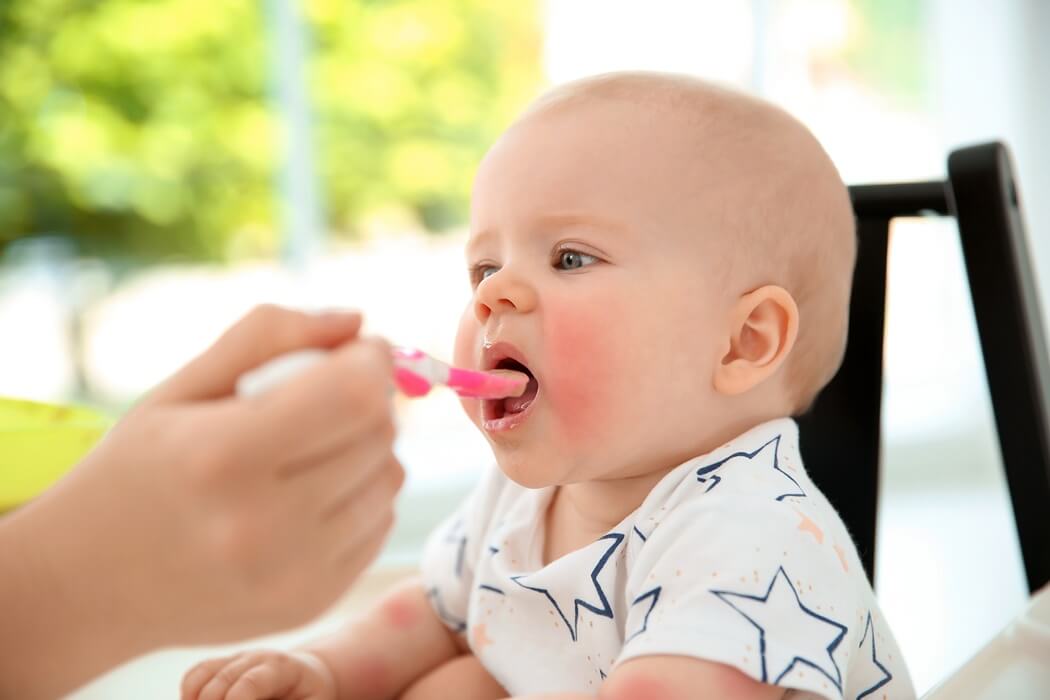 baby eating solids