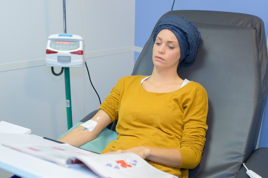 Woman having chemotherapy