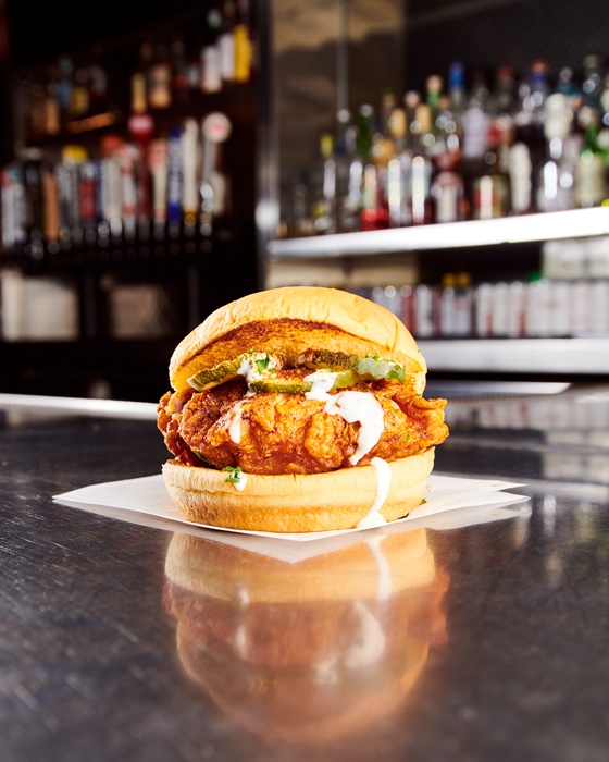 black tap hot chicken sandwich