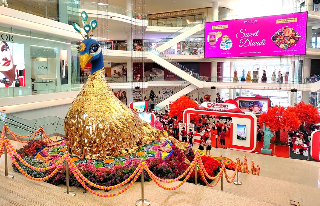 Pavilion Bukit Jalil's 'Sweet Diwali' Peacock Kolam